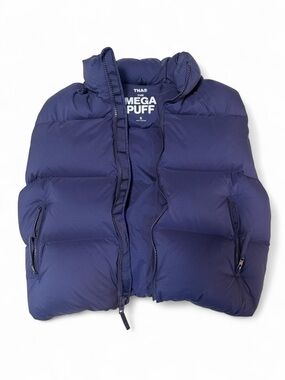 TNA Aritzia Mega Puff Sleeveless Puffer Vest - Navy Blue